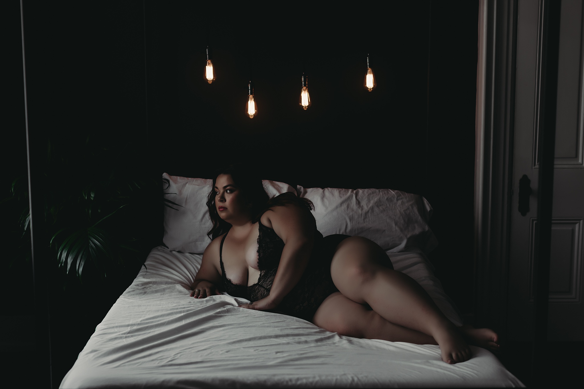 woman lounging in bed